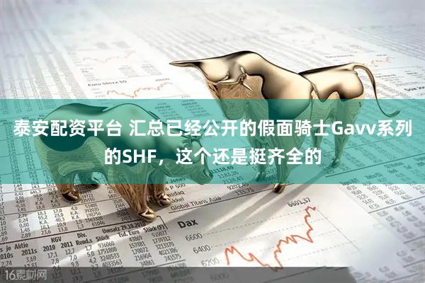 泰安配资平台 汇总已经公开的假面骑士Gavv系列的SHF，这个还是挺齐全的